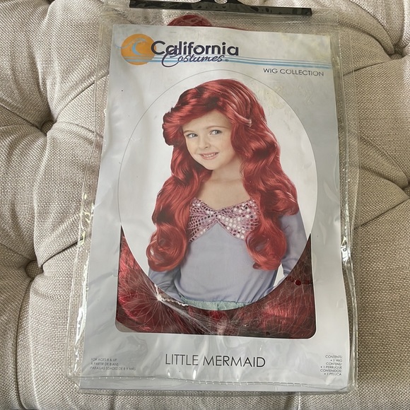 California Costumes Little Mermaid Ariel wig, red, never worn - Picture 2 of 4